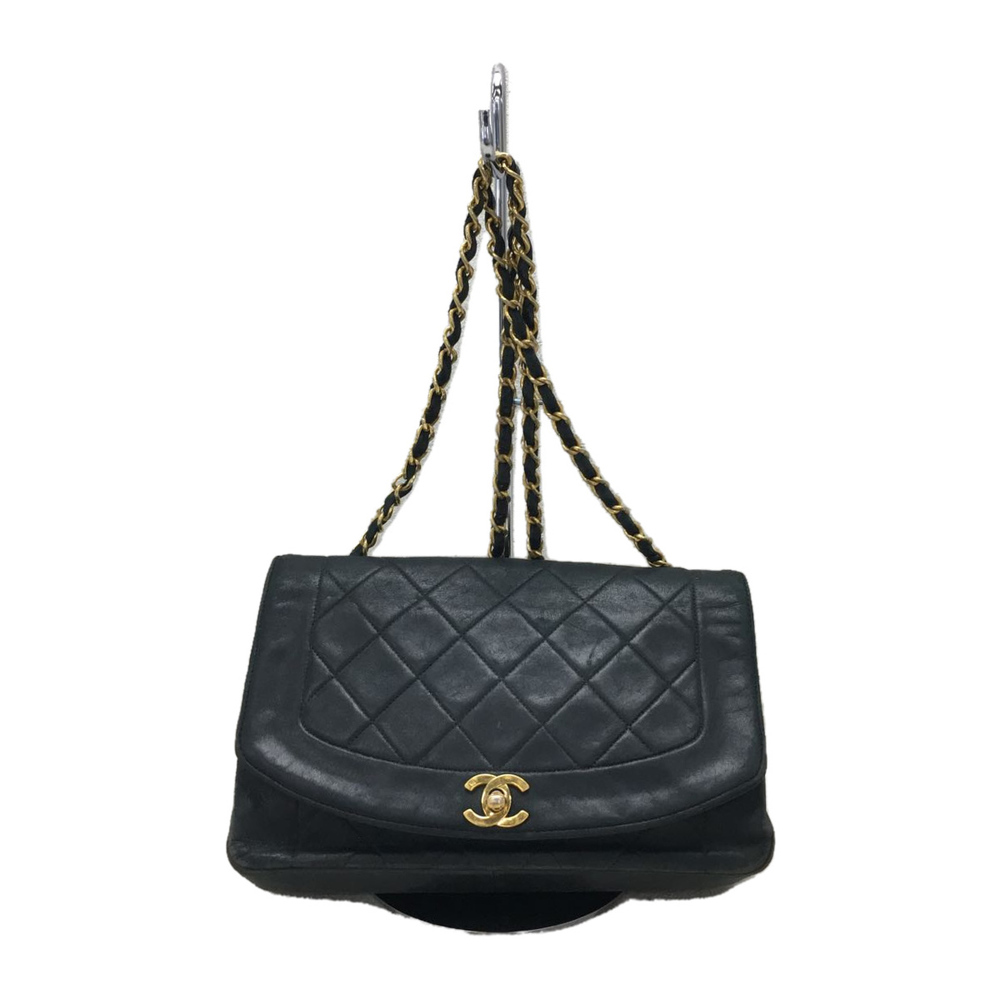 Chanel Diana Lambskin Leather Chain Shoulder Bag